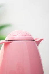 1 LT Isı Yalıtımlı Çay Ve Soğuk Su Termosu Soft Pembe (12 Saat Sıcak Tutar& İçi Camdır) - 5