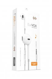 İPhone 3.5 mm Jack Girişli Mikrofonlu Kablolu Kulaklık Tüm Cihazlara Uyumlu Stereo EarVox - 1