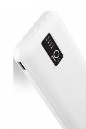 Powerway 10.000 Mah Kablolu Dijital Göstergeli Gerçek 10.000 Mah Garantili İnce Tasarım TX108 Beyaz Powerbank - 3