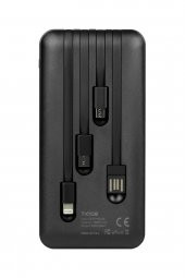 Powerway 10.000 Mah Kablolu Dijital Göstergeli Gerçek 10.000 Mah Garantili İnce Tasarım TX108 Siyah Powerbank - 2