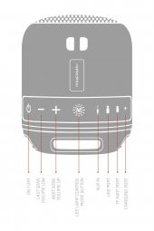 Powerway C4 Siyah Taşınabilir Bluetooth Hoparlör Ses Bombası Yüksek Ses Gücü Sese Duyarlı Led Işık - 3