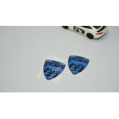 Dacia Duster Çamurluk Yanı Damla Desen Mavi Logo Arma Seti thumbnail 2