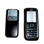 Nokia 6151 Kapak Nokia 6151 uyumlu Siyah ön Kapak Arka Kapak ve Tuş Takımı - 2
