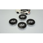 Hyundai Jant Göbeği Gümüş Kapak Seti 60mm - 2