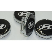 Hyundai Jant Göbeği Gümüş Kapak Seti 60mm - 4