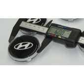Hyundai Jant Göbeği Gümüş Kapak Seti 60mm - 5