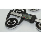 Mazda Jant Göbeği Gümüş Siyah Kapak Seti 60mm thumbnail 5