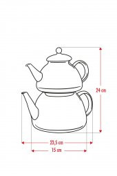 Dore Isaya Dayanıklı Borosilikat Cam Çaydanlık 750 / 1300 ML - 6