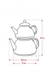 Dore Isaya Dayanıklı Borosilikat Cam Çaydanlık 750 / 1300 ML - 8
