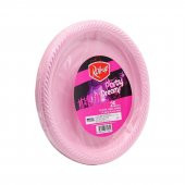 Roll-Up Kullan At Renkli Pembe Parti Davet Plastik Tabak - 22 Cm. - 25 Adetlik Paket - 2
