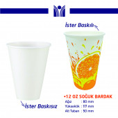 12 Oz Karton Bardak Soğuk 1 Koli 2000 Adet - 1