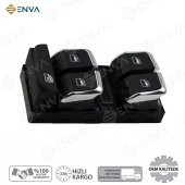 Enva AUDİ A4 SOL ÖN DÖRTLÜ CAM AÇMA DÜĞMESİ ANAHTARI 2009-2014 (KROM) - 1