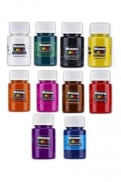 Kumaş Boyası 10 Renk 30 Ml 1 Paket Tişört Çanta Tekstil Boyası 10 Lu 30 ml Canlı Renkler - 2