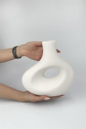 Asimetrik Vazo Seramik Bisküvi (Ham Ürün) thumbnail 2