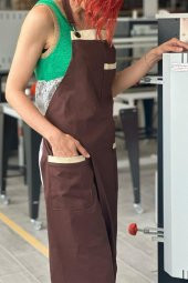 Refsan Giyilebilir Atölye Önlüğü - Kahverengi thumbnail 3