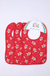 Babyhola Yılbaşı Desen Sıvı Geçirmez 3'lü Mama Önlüğü 1122 - 6