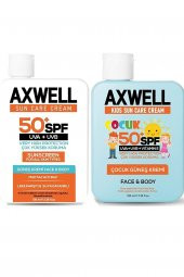 2li Fırsat Yetişkin Ve Çocuk Güneş Kremi Seti Spf50+,leke Karşıtı, Vitamin E - 1