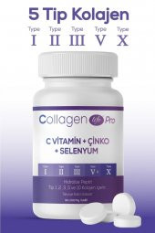 Kolajen Tip 1, Tip 2, Tip 3, Tip 5 ,tip 10, ( Selenyum , C Vitamini Ve Çinko ) 90 Tablet - 1