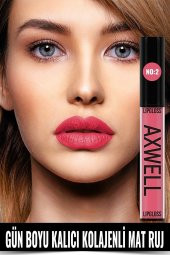 Houseid Uzun Süre Kalıcı Hızlı Kuruyan Kolajenli Mat Likit Ruj- Lipgloss - 2