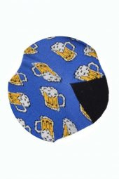 Flora Erkek Bira Kupa Desenli Hareketli Çorap Mavi - 41/44 - 2