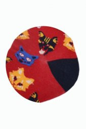 Flora Erkek Kedi Köpek Desenli Hareketli Çorap Kırmızı - 41/44 - 2