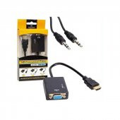 Hdmi To Vga Ses Destekli Monitör Dönüştürücü Kablo Çevirici Adaptör - 1