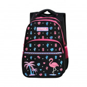 Waddell Lacivert Flamingo Desenli İlkokul ve Beslenme Çantası - 3