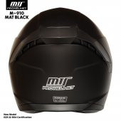 MTS M-910 MAT SİYAH GÜNEŞ VİZÖRLÜ KASK (SİYAH CAMLI) - 1