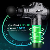 Kraft Hart X3PRO Masaj Tabancası 16V Spor 30 Hız Vurmalı Süper Sessiz Fırçasız Motor Karbon - 2