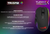 Turbox Blastoff Tr-M12 2400Dpi Usb Kablolu Siyah Gaming Optik Mouse Aydınlatmalı - 7