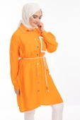 YAKA TAŞ DETAYLI TUNİK - Oranj - 5