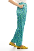 Desenli Saten Pantolon - Desen - 2 - 1