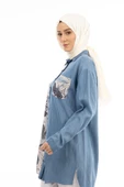 TENCEL KOT TUNİK PLUS SİZE - Buz Mavi - 5