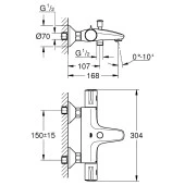 Grohe Grohtherm 800 Termostatik Banyo Bataryası - 34576000 - 5