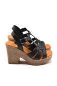 VENÜS 23027603Y PLATFORM TOPUK DERİ GENÇ KADIN SANDALET - 10