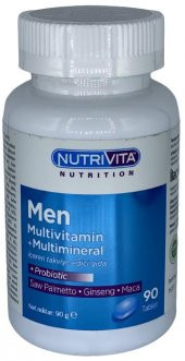 Nutrivita Nutrition Men Multivitamin Multimineral 90 Tablet Probiotic Saw Palmetto Ginseng Maca - 1