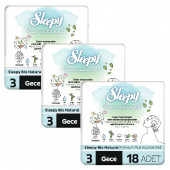 Sleepy Bio Natural Premium Plus Hijyenik Ped Gece 54 Adet - 1