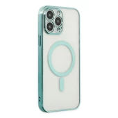 iPhone 12 Pro Max Kılıf Magsafe Özellikli Metal Lazer Silikon Kapak - 10