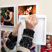 Beyaz Kare Çerçeve - 3 Adet - 6