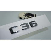 DK Tuning C36 Bagaj Krom ABS 3M 3D Yazı Logo Benz İle Uyumlu - 1