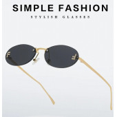 Bayan Güneş Gözlüğü 2024 F Model Siyah Renk Yeni Sezon UV Korumalı + Saklama Kap Hediyeli thumbnail 5