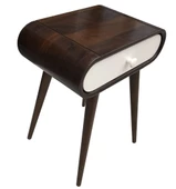 Komodin 13272 Torna RETRO Çekmece 1Adet Renk Porselen Kulp Kayın Torna El Yapım - 1