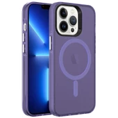 Apple iPhone 13 Pro Max Kılıf Zore Magsafe Şarj Özellikli Buzlu Transparan C-Pro Sert Kılıf - 4