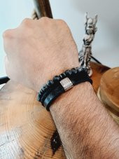 JTSS23KOB1317 JANTİ 2'Lİ KOMBİN BİLEKLİK JADE HEMATİT DOĞALTAŞ ve DERİ KUTULU GARANTİLİ thumbnail 5