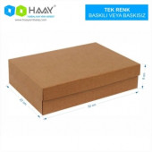 HAAY AMBALAJ 32x22x8cm Kilitli Kutu - Kraft (5 ADET) - 2