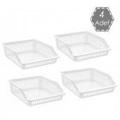 Porsima Org-25 4 lü Çok Amaçlı Buzdolabı İçi Düzenleyici Sebze Meyve Organizer Sepet - 3