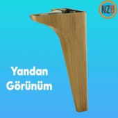 Mobilya Kanepe Sehpa TV Ünitesi Koltuk Ayağı 19 cm  Açık Kahverengi Baza Ayak thumbnail 3