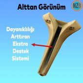 Mobilya Kanepe Sehpa TV Ünitesi Koltuk Ayağı 19 cm  Açık Kahverengi Baza Ayak thumbnail 4