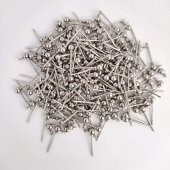 20 Adet 3 mm 1. Kalite Halkalı Topbaş Küpe Çivisi Nikel Renkli - 5