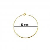 30 mm Altın Renk Halka Küpe Takı Malzemesi 20 Adet - 5